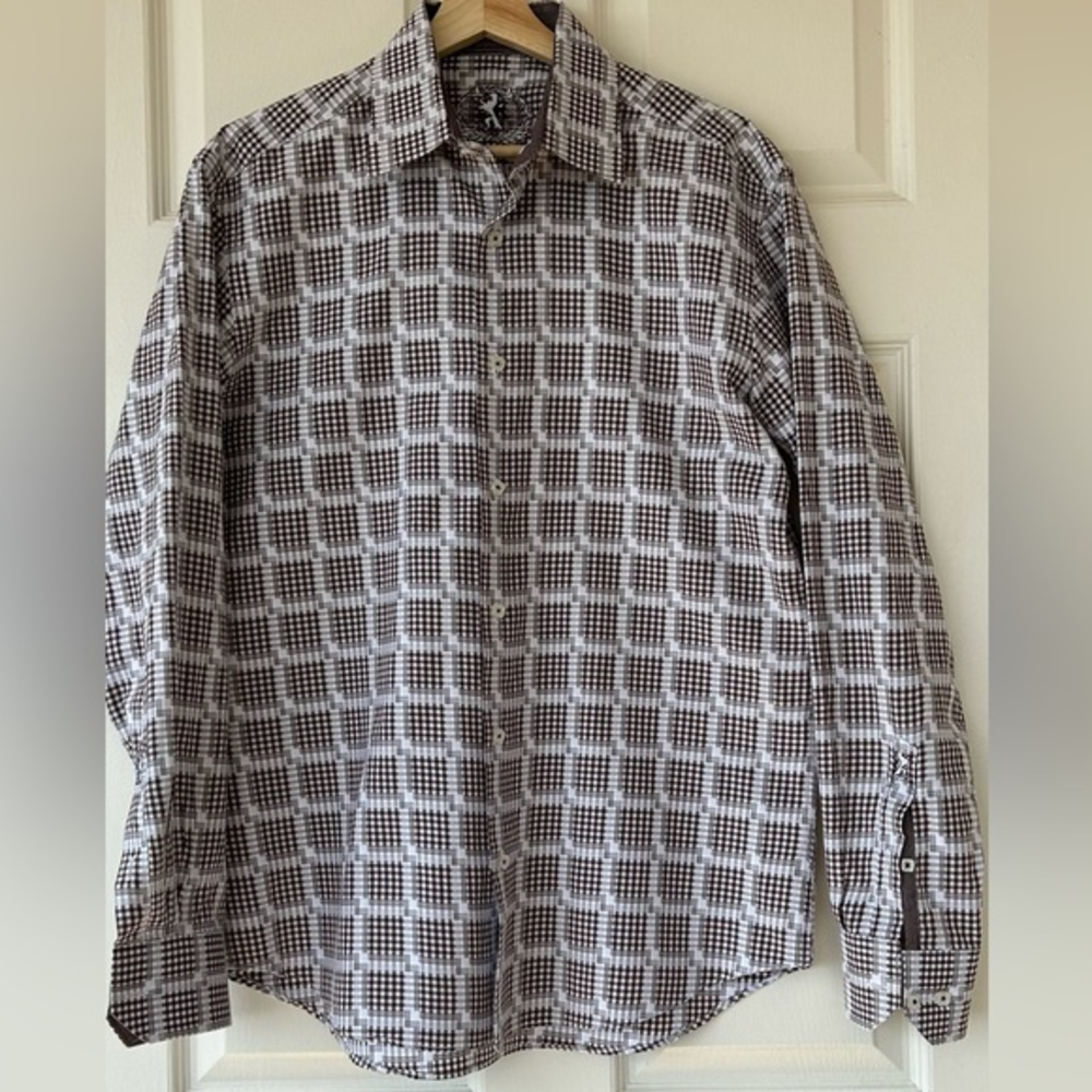 Bugatchi Button‎ Down Shaped Fit Shirt Medium